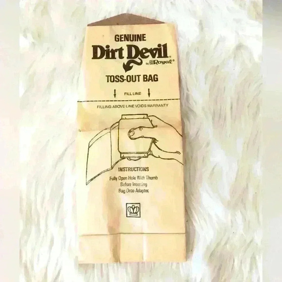 VTG rare mini-dirt devil vacuum cleaner disposable insert bag - Picture 1 of 5